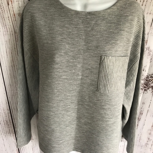 A new day Gray Long Sleeve Cropped Sweater Ribbed Size XS - Picture 7 of 13